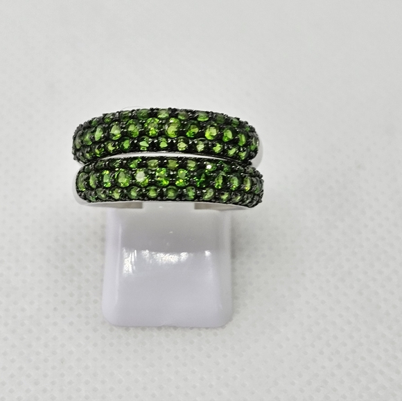 Neiman Marcus Jewelry - Genuine Two Chrome Diopside Rings Sterling Silver Size 8